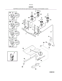 Burner parts for Kenmore Range 790.73232314 (79073232314, 790 73232314) from AppliancePartsPros.com