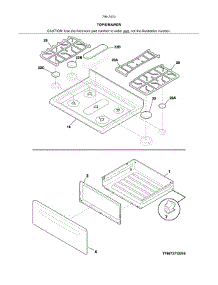 Top / Drawer parts for Kenmore Range 790.74239312 (79074239312, 790 74239312) from AppliancePartsPros.com