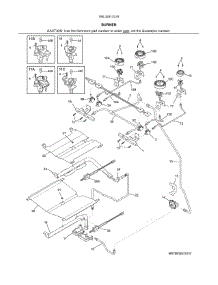 Burner parts for Kenmore Range 790.32613318 (79032613318, 790 32613318) from AppliancePartsPros.com