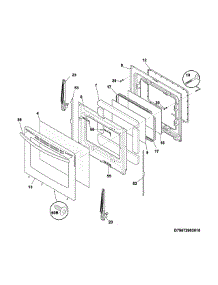 Door parts for Kenmore Range 790.74343311 (79074343311, 790 74343311) from AppliancePartsPros.com