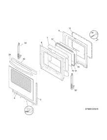 Door parts for Kenmore Range 790.97013510 (79097013510, 790 97013510) from AppliancePartsPros.com