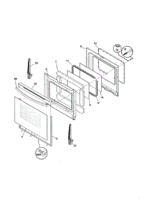 Door parts for Kenmore Range 790.92202016 (79092202016, 790 92202016) from AppliancePartsPros.com