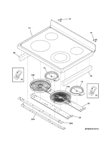 Main Top parts for Kenmore Range 790.97613410 (79097613410, 790 97613410) from AppliancePartsPros.com