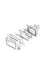 Door parts for Kenmore Range 790.73772100 (79073772100, 790 73772100) from AppliancePartsPros.com