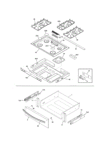 Top / Drawer parts for Kenmore Range 790.32613310 (79032613310, 790 32613310) from AppliancePartsPros.com
