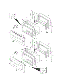 Doors parts for Kenmore Range 790.97633301 (79097633301, 790 97633301) from AppliancePartsPros.com
