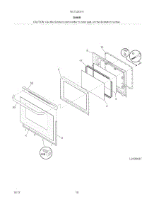 Door parts for Kenmore Range 790.73233311 (79073233311, 790 73233311) from AppliancePartsPros.com