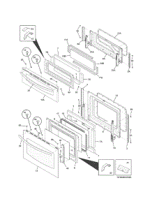 Doors parts for Kenmore Range 790.98053005 (79098053005, 790 98053005) from AppliancePartsPros.com