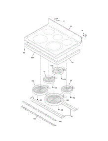 Main Top parts for Kenmore Range 790.98059004 (79098059004, 790 98059004) from AppliancePartsPros.com
