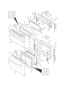 Doors parts for Kenmore Range 790.98052004 (79098052004, 790 98052004) from AppliancePartsPros.com