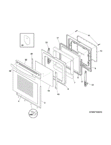 Door parts for Kenmore Range 790.95059310 (79095059310, 790 95059310) from AppliancePartsPros.com