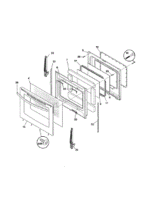 Door parts for Kenmore Range 790.94193310 (79094193310, 790 94193310) from AppliancePartsPros.com