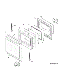 Door parts for Kenmore Range 790.74339310 (79074339310, 790 74339310) from AppliancePartsPros.com