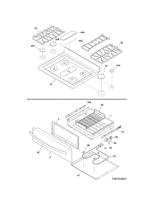 Top / Drawer parts for Kenmore Range 790.74343310 (79074343310, 790 74343310) from AppliancePartsPros.com