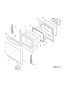 Door parts for Kenmore Range 790.94149310 (79094149310, 790 94149310) from AppliancePartsPros.com