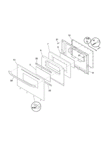 Door parts for Kenmore Range 790.93009310 (79093009310, 790 93009310) from AppliancePartsPros.com