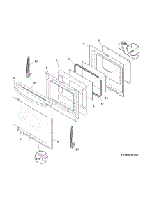 Door parts for Kenmore Range 790.94159310 (79094159310, 790 94159310) from AppliancePartsPros.com