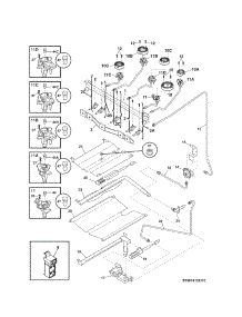 Burner parts for Kenmore Range 790.74139310 (79074139310, 790 74139310) from AppliancePartsPros.com