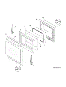 Door parts for Kenmore Range 790.74132310 (79074132310, 790 74132310) from AppliancePartsPros.com