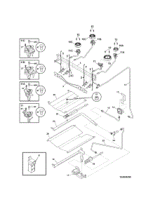Burner parts for Kenmore Range 790.74033310 (79074033310, 790 74033310) from AppliancePartsPros.com