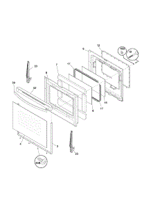 Door parts for Kenmore Range 790.92204018 (79092204018, 790 92204018) from AppliancePartsPros.com