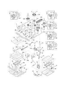 Burner parts for Kenmore Range 790.78029300 (79078029300, 790 78029300) from AppliancePartsPros.com