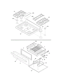 Top / Drawer parts for Kenmore Range 790.72902015 (79072902015, 790 72902015) from AppliancePartsPros.com