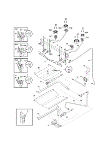 Burner parts for Kenmore Range 790.72409014 (79072409014, 790 72409014) from AppliancePartsPros.com