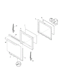 Door parts for Kenmore Range 790.90900609 (79090900609, 790 90900609) from AppliancePartsPros.com