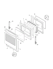 Door parts for Kenmore Range 790.92208017 (79092208017, 790 92208017) from AppliancePartsPros.com