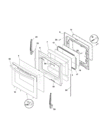 Door parts for Kenmore Range 790.72713210 (79072713210, 790 72713210) from AppliancePartsPros.com