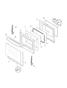 Door parts for Kenmore Range 790.92204016 (79092204016, 790 92204016) from AppliancePartsPros.com