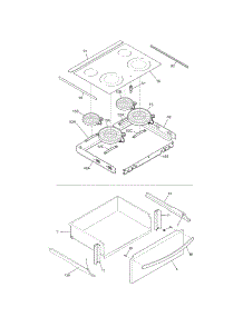 Top / Drawer parts for Kenmore Range 790.46783906 (79046783906, 790 46783906) from AppliancePartsPros.com