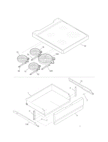 Top / Drawer parts for Kenmore Range 790.90152307 (79090152307, 790 90152307) from AppliancePartsPros.com