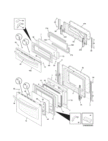 Doors parts for Kenmore Range 790.98053004 (79098053004, 790 98053004) from AppliancePartsPros.com