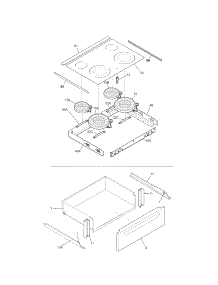 Top / Drawer parts for Kenmore Range 790.46781905 (79046781905, 790 46781905) from AppliancePartsPros.com