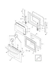 Door parts for Kenmore Range 790.36933903 (79036933903, 790 36933903) from AppliancePartsPros.com