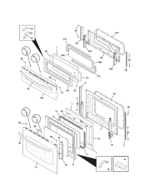 Doors parts for Kenmore Range 790.98053003 (79098053003, 790 98053003) from AppliancePartsPros.com