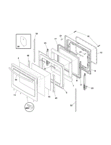 Door parts for Kenmore Range 790.92903015 (79092903015, 790 92903015) from AppliancePartsPros.com