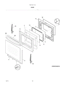 Door parts for Kenmore Range 790.72311110 (79072311110, 790 72311110) from AppliancePartsPros.com