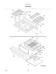 Top / Drawer parts for Kenmore Range 790.72311110 (79072311110, 790 72311110) from AppliancePartsPros.com