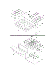 Top / Drawer parts for Kenmore Range 790.72313013 (79072313013, 790 72313013) from AppliancePartsPros.com