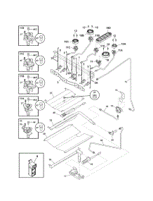 Burner parts for Kenmore Range 790.72909013 (79072909013, 790 72909013) from AppliancePartsPros.com