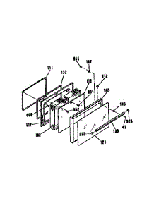 Door Section parts for Kenmore Range 911.93361591 (91193361591, 911 93361591) from AppliancePartsPros.com