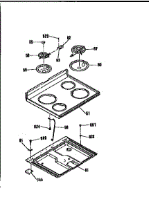 Main Top Section parts for Kenmore Range 911.93361591 (91193361591, 911 93361591) from AppliancePartsPros.com