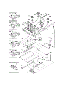 Burner parts for Kenmore Range 790.77463805 (79077463805, 790 77463805) from AppliancePartsPros.com