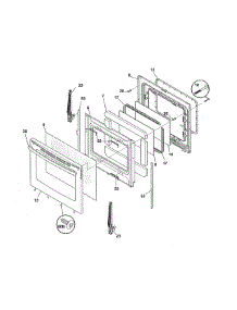 Door parts for Kenmore Range 790.77463805 (79077463805, 790 77463805) from AppliancePartsPros.com
