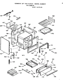 Body Section parts for Kenmore Range 911.7298310 (9117298310, 911 7298310) from AppliancePartsPros.com