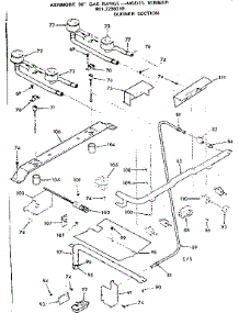 Burner Section parts for Kenmore Range 911.7298310 (9117298310, 911 7298310) from AppliancePartsPros.com