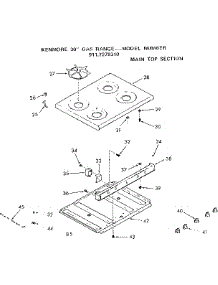 Main Top Section parts for Kenmore Range 911.7278310 (9117278310, 911 7278310) from AppliancePartsPros.com